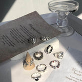 CHARMIEZZ Vintage Daisy Flower Rings